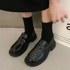 Brown Loafers Women Japanese School Students JK Uniform Shoes Round Toe Women Girls Retro Round Toe Lolita Cosplay Shoes Size 42