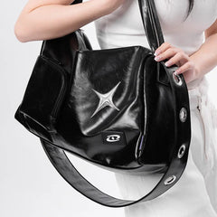 INGVN Girls Crossbody Tote Bags Women High-capacity Grunge Y2k Aesthetic Shoulder Bag Vintage Simple Fashion Casual Handbags All Match