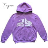Ingvn - Star Letter Print Hoodies Y2K