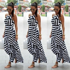 Pbong mid size graduation outfit romantic style teen swag clean girl ideas 90s latina aesthetic freaknik tomboy swaggy goingSummer Maxi Long Dress New Fashion Women Sexy Boho Striped Sleeveless Beach Style Strap Sundress Vestidos For Female Bigsweety