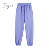 Ingvn - Fleece Tracksuits Women Two Pieces Set Hooded Oversized Sweatshirt Pants Solid Color Hoodie Suits Autumn Winter Casual Outfits