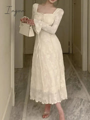Elegant And Chic Women Casual Solid Party Dress Vintage A-Line Birthday Prom Vestidos Female