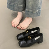 Ingvn Retro Style JK Women Mary Jane Shoes Fashion Shallow Butterfly-knot Leather Shoes Autumn Ladies Dancing Party Prom Pumps