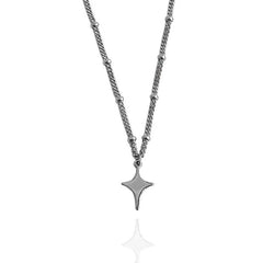 INGVN Kpop Goth Silver Color Star Pendant Chain Necklace For Women Men Egirl Y2K Cool EMO Punk Aesthetic Grunge Jewelry Gifts