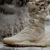 Summer Combat Training Boot Men Women Climbing Training Lightweight Tactical Boots Outdoor Hiking Breathable Mesh Army Fan Shoes