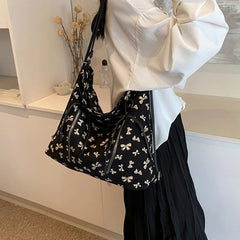 Ingvn Fashion Shoulder Bag Tote Armpit Bag Female Summer New Korean Style Simple-Decorated Backpack For Commuter
