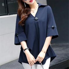 Ingvn - New Women's t-shirts Overweight Plus Size Women Clothing Summer Style Chiffon Shirt Top Tee Woman Tees Tops Oversize Women's t-shirt