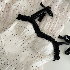 Vintage sexy slim Polka dot butterfly dress hotsweet Chic Summer Vestidos Vacation women clothing ceremony dresses