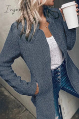 Ingvn - Retro Pocketed Heather Grey Coat(3 Colors)