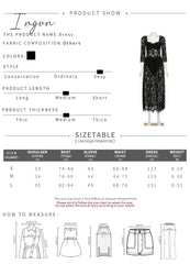 Ingvn - Hot Sale Boho Korean New Mature Woman Sexy Square Collar Lace Mesh Transparent High Waist Split Goddess Full Sleeve Long Dress Dresses 8P