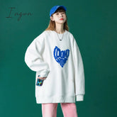 Ingvn - Women Letter Designer Love Y2k Hoodies Female Harajuku Korean Fashion Sweatshirts Girl Vintage Streetwear Hoodie