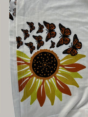 Sunflower Print Cami Dress, Vacation Sleeveless Loose Dress For Summer, Women's Clothing
