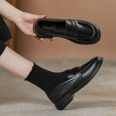 Woman Pumps Loafers Punk Round Toe Shoes for Women Stylish Genuine Mark E Trend Wholesale Footwear on Offer Casual Lastest