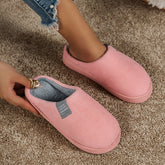 CozySoft Plush House Slippers - Slippers with Soft Sole, Closed Toe, Fuzzy Lining, Warm and Cozy Design for Home Use - Perfect for Cold Winter Days