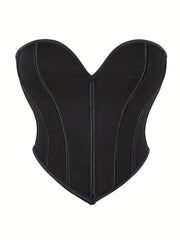 Elegant Strapless Tummy-Control Shapewear Corset | Adjustable Lace-Up | Sexy Knit Bustier | Medium Support Lingerie