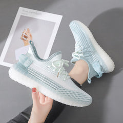 INGVN 2026 New Fashion Colors Women Mesh Shoes Breathable Fashion Lady Shoes Comfortable Nice Female Shoes With Soft Sole