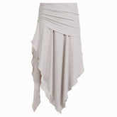 Folds Split Long Skirt Low Rise Loose A-line Midi Skirts For Women Casual y2k Fashion Ladies Holiday Outfits Harajuku 90s