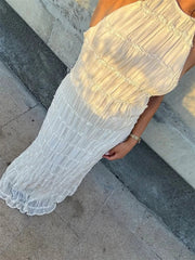 Spring Fashion Patchwork Long Dress For Women Lace-Up Backless High Waist Solid Holiday Beach Dress Ladies Maxi Dress