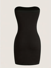 Chic Solid Split Hem Tube Dress - Flattering Strapless & Sleeveless Style - Perfect for Spring & Summer - Fashionable Womens Wardrobe Staple