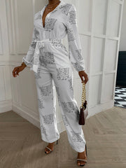 Women's Long Sleeve Knee Length Elegant Print Dress, Elegant Wrap V-Neck Homecoming Cocktail Party Dress Cocktail Party