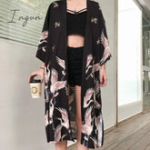 Ingvn - Kimono Cardigan Womens Tops And Blouses Japanese Streetwear Women Tops Summer Long Shirt Female Ladies Blouse Women Clothes