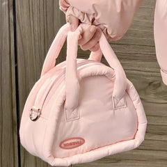 INGVN Sweet Cute Handbags for Women Fluffy Soft Clouds Casual Crossbody Bag Harajuku Style Summer New Fashion Shoulder Bag