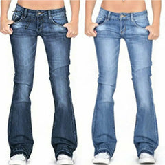 Ingvn - Skinny Flared Jeans Women's Fashion Denim Pants Bootcut Bell Bottoms Stretch Trousers Women Jeans Woman Jeans Low Rise Jeans