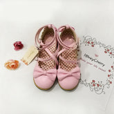 Lolita Shoes Women Flats Low Round With Cross Straps Bow Cute Girls Princess Tea Party Shoes Students Lovely Shoes Size 34-41