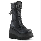 Women High Boots Cosplay Mid-calf Boots High Platform Wedges Boots Autumn Winter New Designer Gothic Shoes for Women Botas