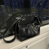 INGVN Trendy Women Punk Solid Shoulder Handbags All Match Vintage Streetwear Crossbody Bags Casual Y2k Aesthetic Underarm Bag Japanese
