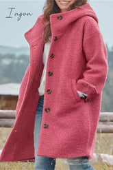 Ingvn - Elegant Solid Pocket Solid Color POLO collar Outerwear(5 Colors)