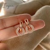 Hot Sale Exquisite Luxury Zircon Stud Earrings For Women Aaa Shiny Rhinestone Geometrical Earring