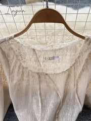 Ingvn - 2023 New Autumn Summer O-Neck Lace Up Waist Closing Irregular Vestidos Women Temperament