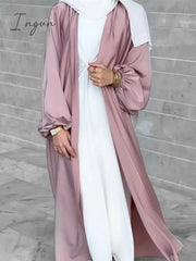 Ingvn - 2023 Summer Puff Sleeve Muslim Abaya Women Dress Elegant Modest Morocco Party Long Islamic