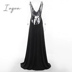 Ingvn - 2023 Summer Women Dress Bandage Sexy Backless Maxi Dresses Club Holiday Bodycon Cut Out