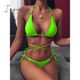 Ingvn - 2023 Trends Sexy Micro Bikini Criss Cross Swimwear Bandage Woman Swimsuit Female Thong
