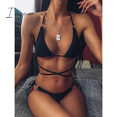 Ingvn - 2023 Trends Sexy Micro Bikini Criss Cross Swimwear Bandage Woman Swimsuit Female Thong