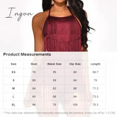 Ingvn - 2023 Trends Tassel Summer Dresses Female Halter Backless Casual Club Mini Dress Sexy Fringe