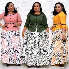 Ingvn - 2Xl-6Xl Plus Size Christmas Dress African Dresses For Women Clothing Winter Dashiki Robe