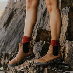 Ingvn - Artificial Leather Chelsea Boots