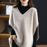 Ingvn - Autumn And Winter Casual V - Neck Cashmere Chic Pullover Vest Solid Color Knitted Women’s