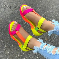 Ingvn - Beach Shoes Women 2024 New Summer Sandals Anti-Skid Casual Multi-Color Fashion Solid
