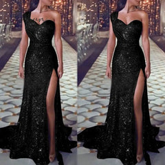 Ingvn - Big 5Xl Fashion Women Dress Sequin Prom Party Fork Opening Ladies Dresses Ball Gown Sexy