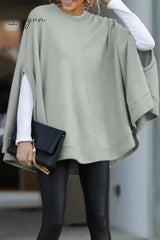 Ingvn - Cape Loose Crew Neck Tops