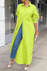 Ingvn - Casual Buttons Long Sleeve Shirt Dress Dresses(5 Colors) Dresses/Casual Dresses