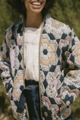 Ingvn - Casual College Floral Pocket Mandarin Collar Outerwear Outerwear/Blazer & Suits &Jacket