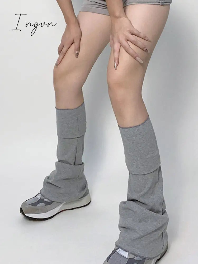 Ingvn - Casual Flared Solid Color Leg Warmers Accessories Light Gray / One_Size Warmers