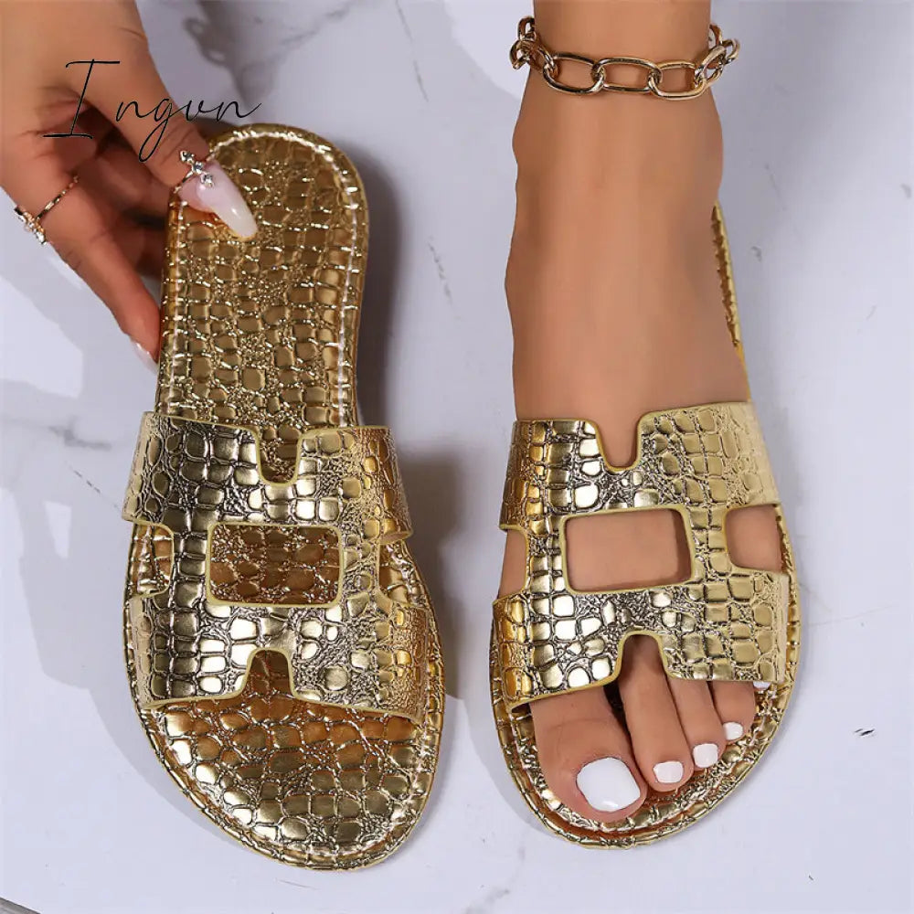 Ingvn - Casual Patchwork Solid Color Round Comfortable Shoes Shoes/Slippers