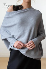Ingvn - Casual Simplicity Solid Make Old O Neck Tops Tops/Sweaters & Cardigans