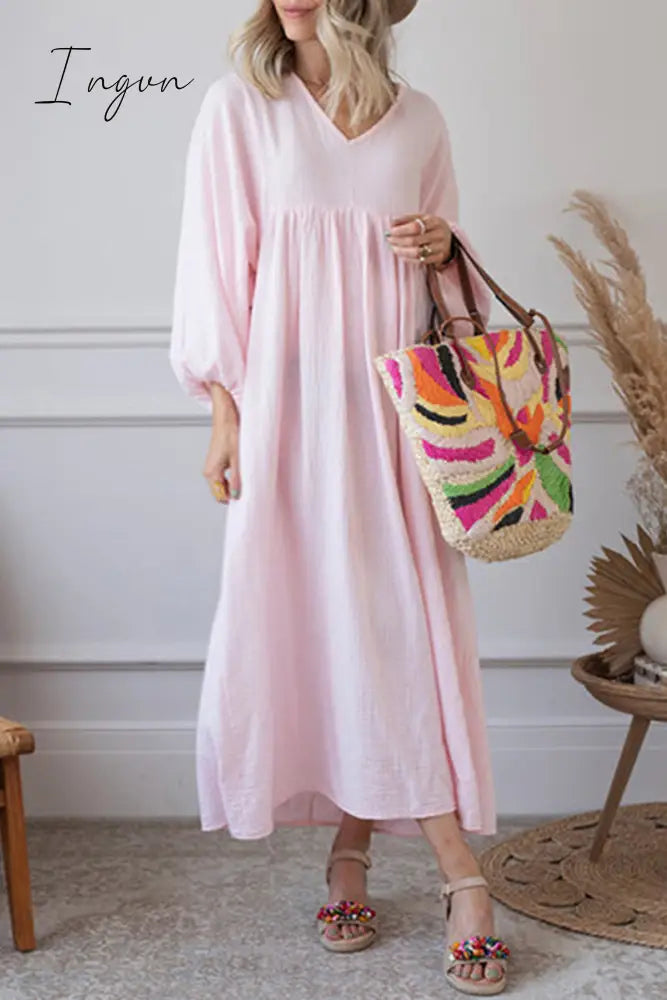 Ingvn - Casual Simplicity Solid Patchwork A Line Dresses(3 Colors) Dresses/Casual Dresses